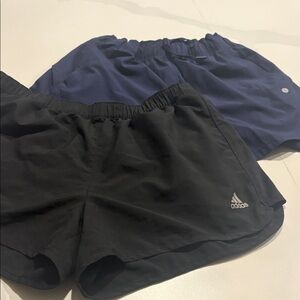 Pair of Shorts - Adidas Black Women + Blue one